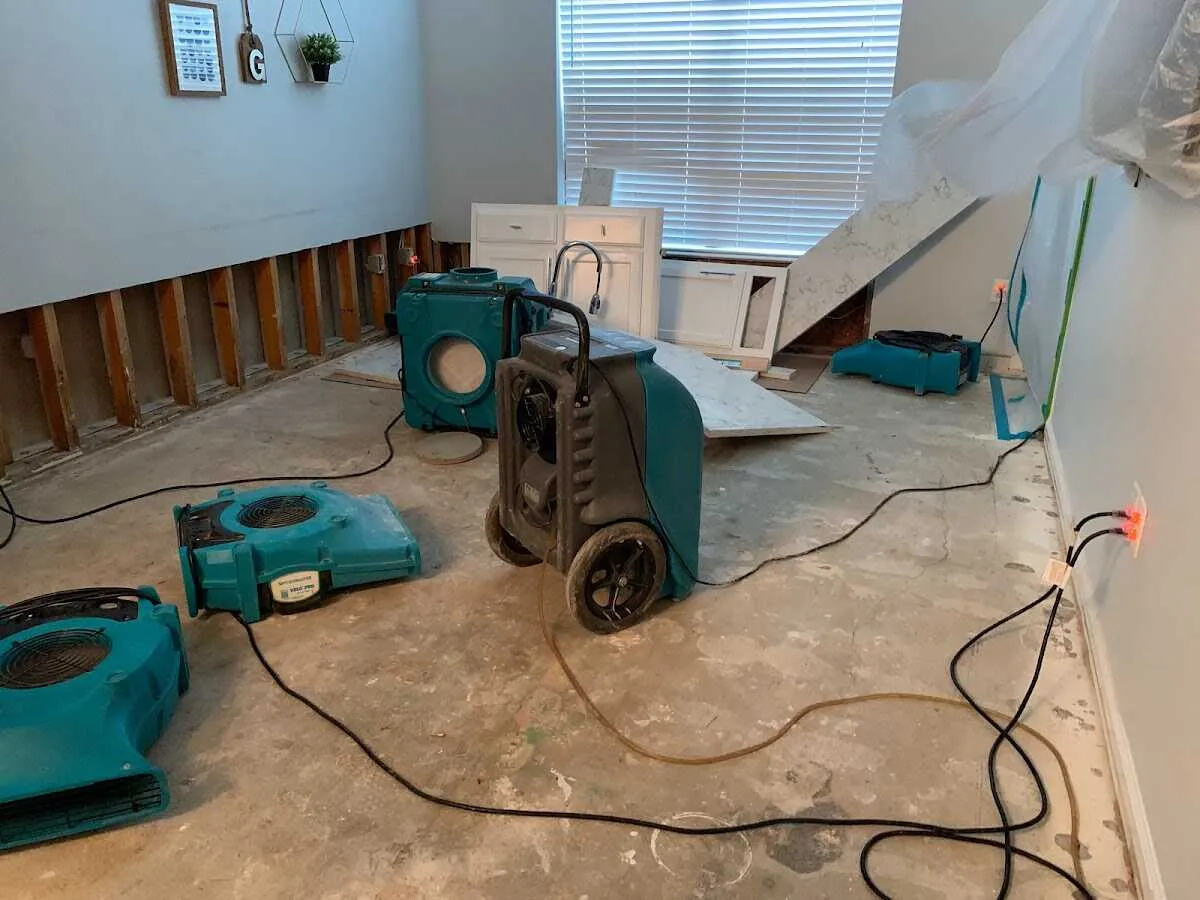 Dehumidifier in flood-cut room for Water Extraction & Removal in Robbinsdale